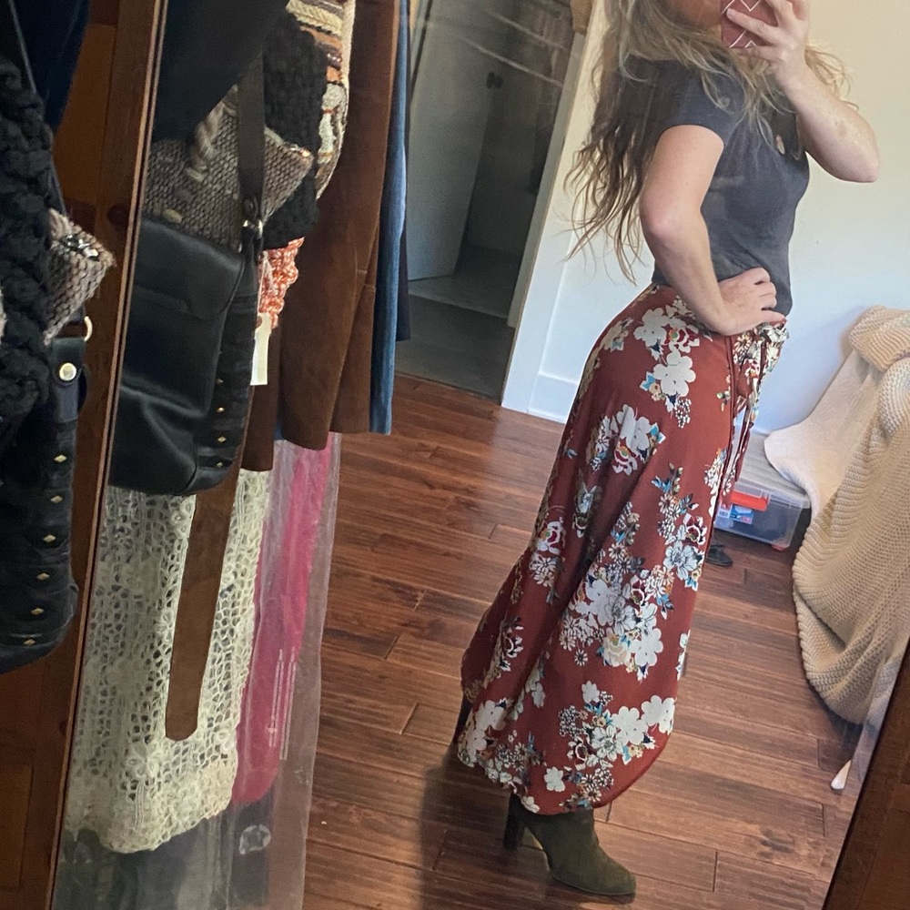 ZARA maxi wrap skirt